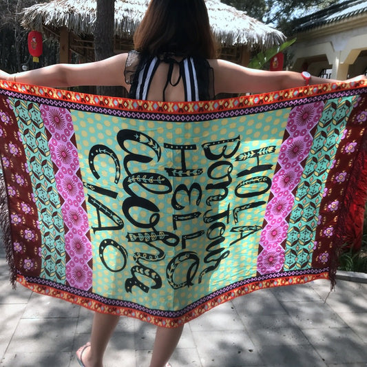 Bikini beach shawl