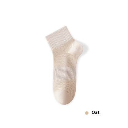 Pure Cotton Summer Antibacterial Breathable Mid-calf Socks Tight