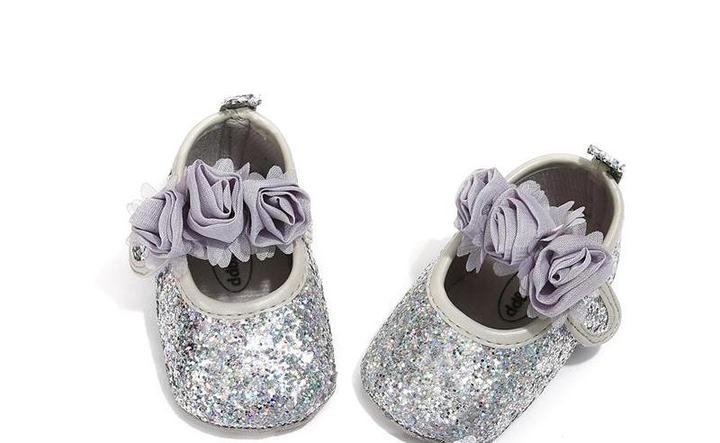 Glitter Rosette Mary Janes