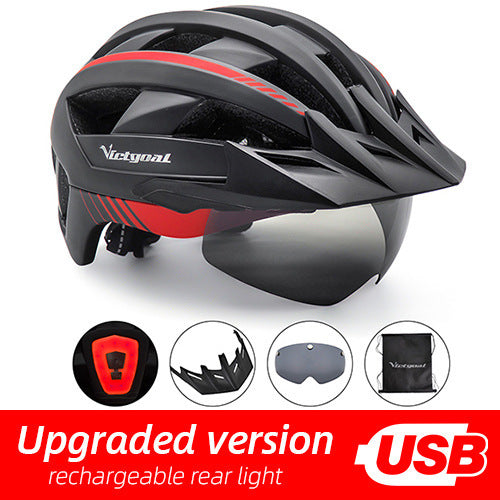 Driving helmet LED USB rechargeable bicycle helmet