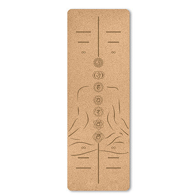 Portable Cork Yoga Non-Slip Exercise Mat Composite Environmentally Friendly TPE