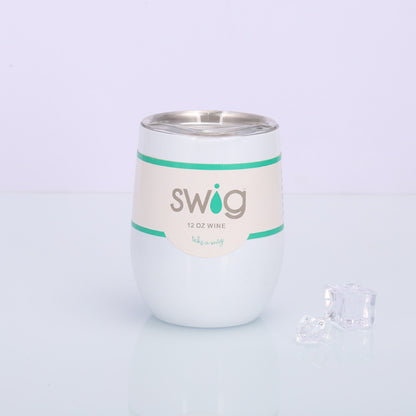 Swig Eggshell Cup 12oz Stainless Steel Wine Mug