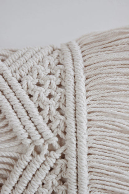 Woven tassel pillowcase