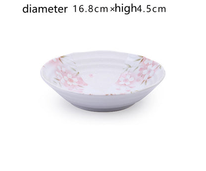 Mino-yaki Japan imported cherry blossom ceramic tableware rice bowl household Japanese dishes plate steamed fish soup plate