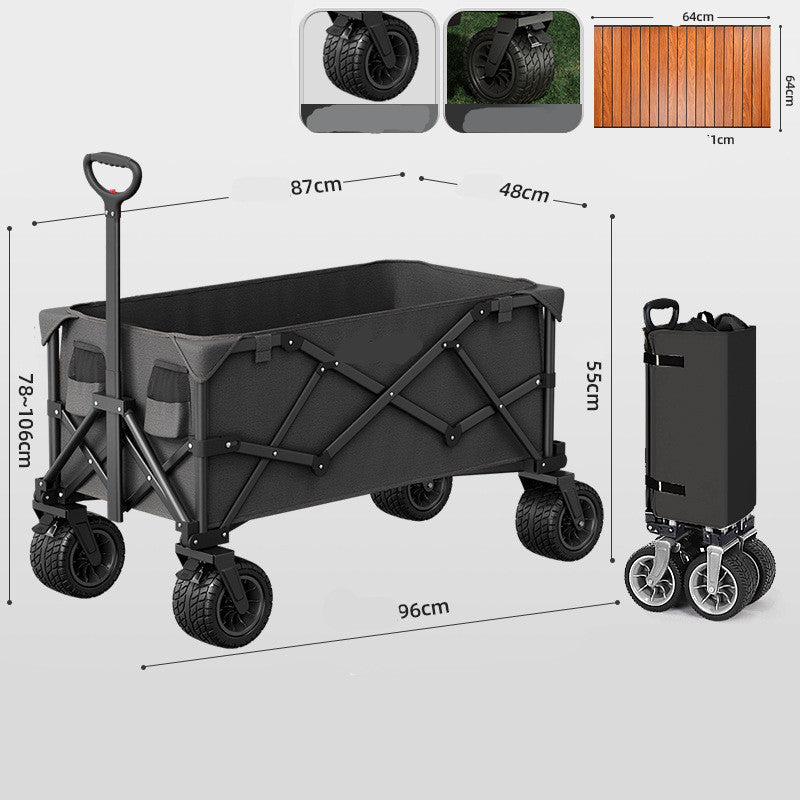 Camping Cart Foldable Outdoor Hand Push Picnic Pull Rod