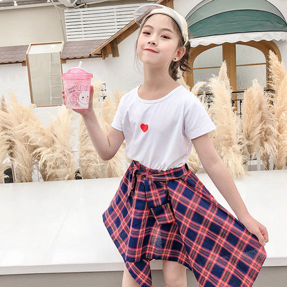 Children's sports short-sleeved children's clothing fashion little girl clothes