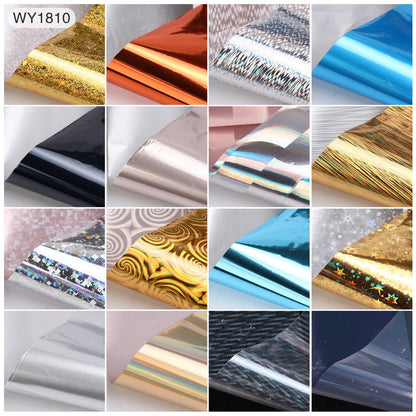 16pcs 20x4cm Mix Nail Art Transfer Foil Sticker