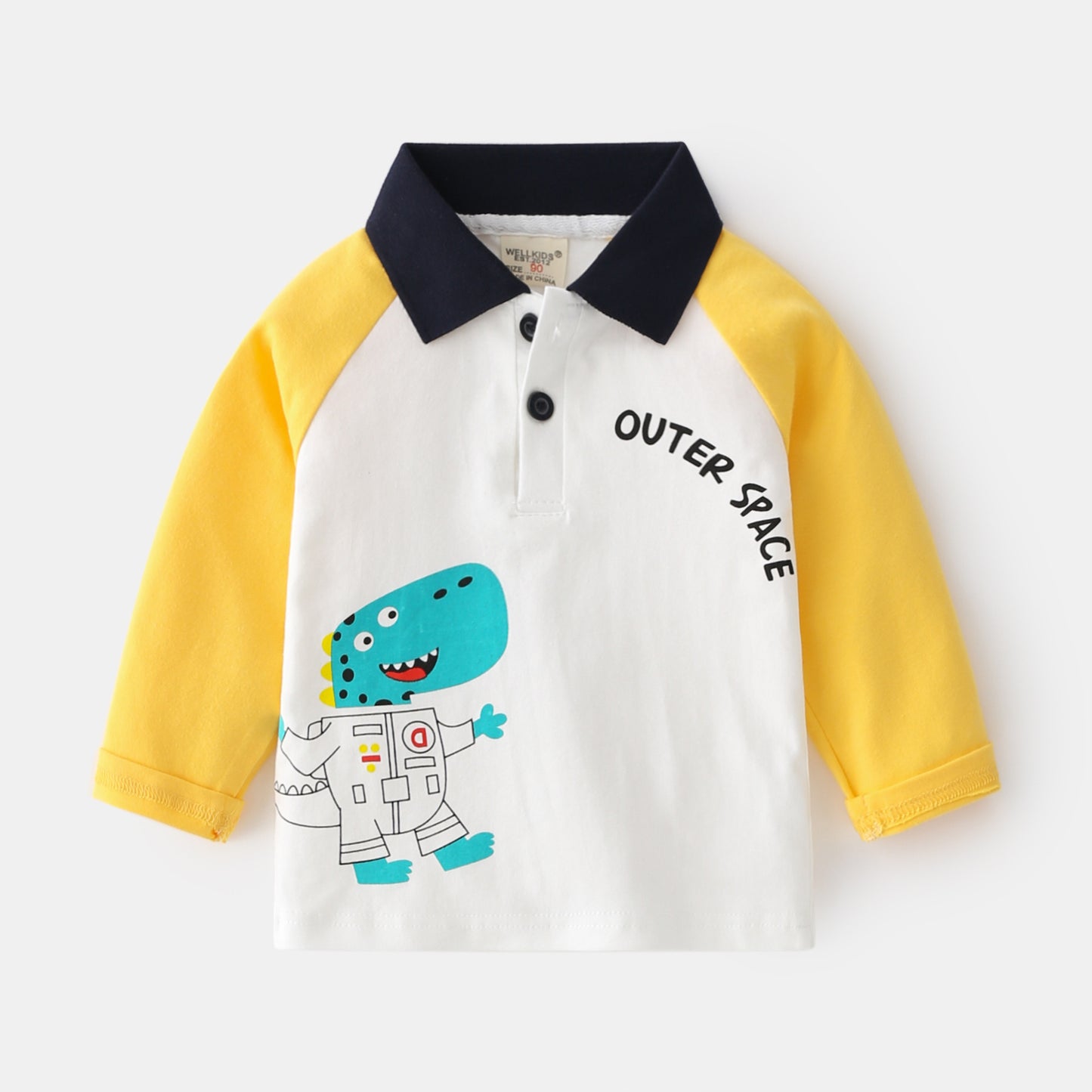 Fashion Casual Lapel Spring Boys' T-shirt Cartoon Printing