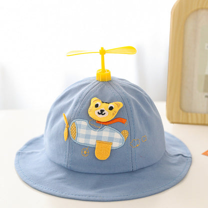 Spring Children Cute Bamboo Dragonfly Fisherman Hat