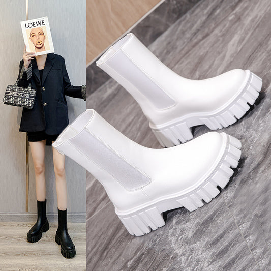 Women's New Fashion Street Shooting Trifle Martin Boots Back Zipper