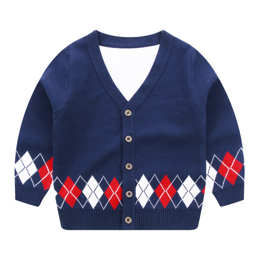 Children's V-neck sweater