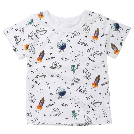 Summer new cartoon print pattern children's short-sleeved t-shirt cotton children's wear