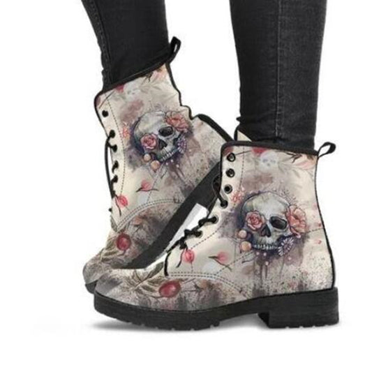 Women's Digital Printed High-Top Martin Boots