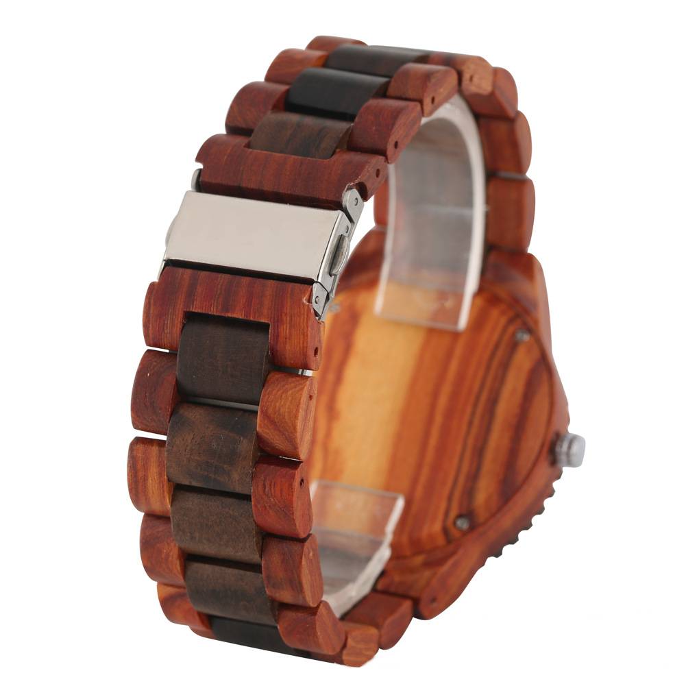 Wood quartz watch