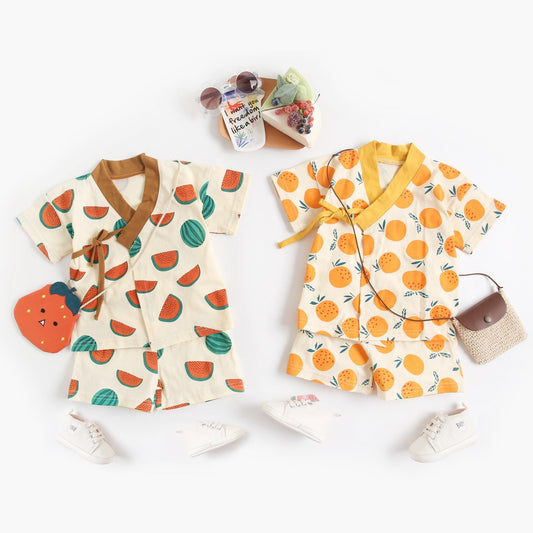 Suit Fruit Baby Clothes Short Sleeve Home Clothes