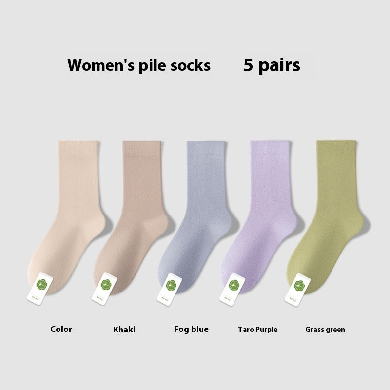 Spring And Summer Thin Anti-Pilling Pure Cotton Women's Socks Sweat-absorbent Breathable