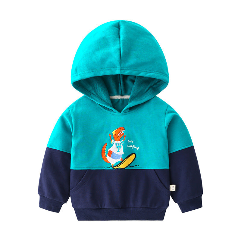 Spring New Children's Cotton Hooded Top