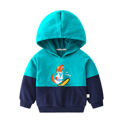 Spring New Children's Cotton Hooded Top