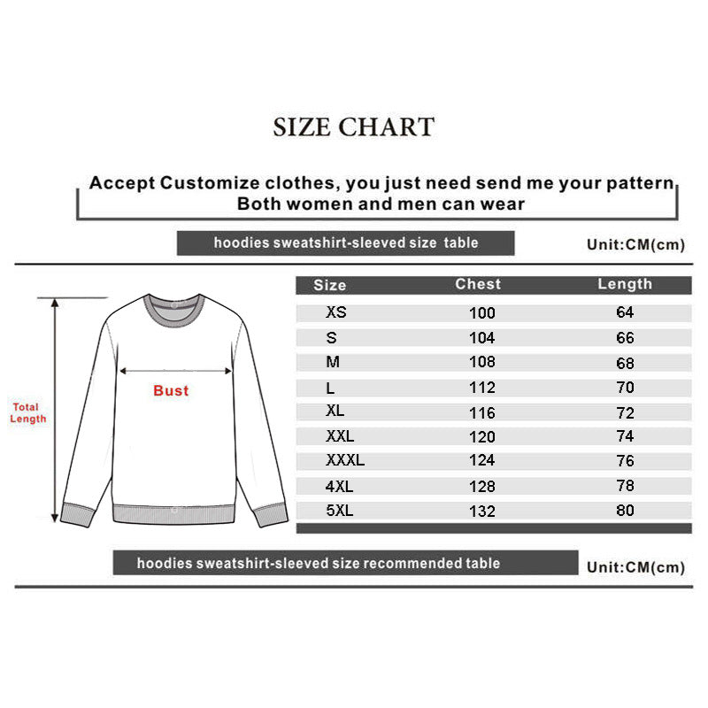 New Printed Sweater Loose Casual Men And Women Korean Style Loose Crew Neck Top