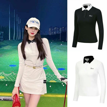 New Golf Apparel Women's Sun Protection Long Sleeve Outdoor Activities Casual Top Breathable Slim Sportswear