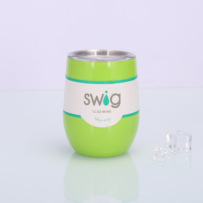 Swig Eggshell Cup 12oz Stainless Steel Wine Mug