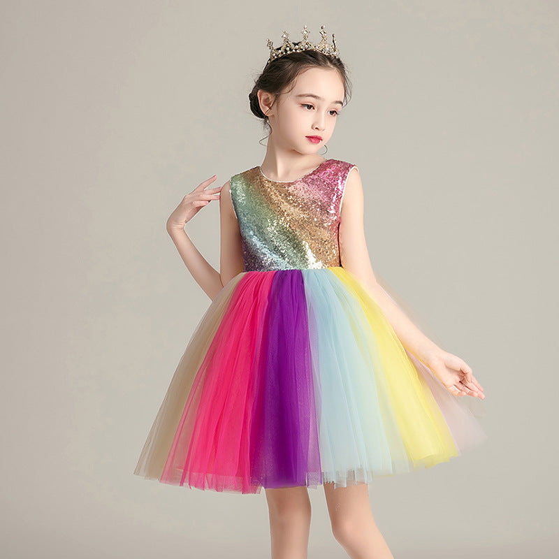 Girls cute rainbow skirt