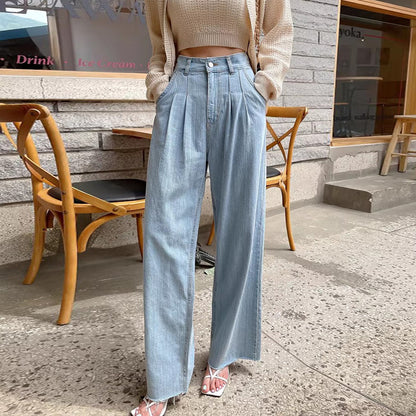 Women's Fashion Personality Wide-leg Jeans