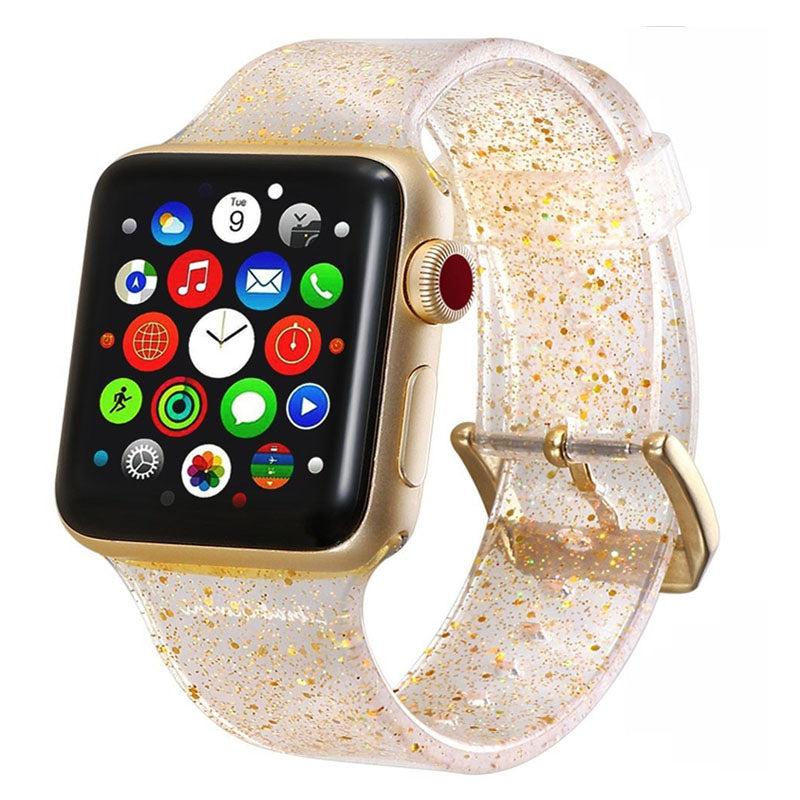 Smart watch strap silicone glitter strap