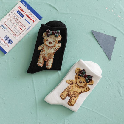 Autumn and winter new Japanese bear socks