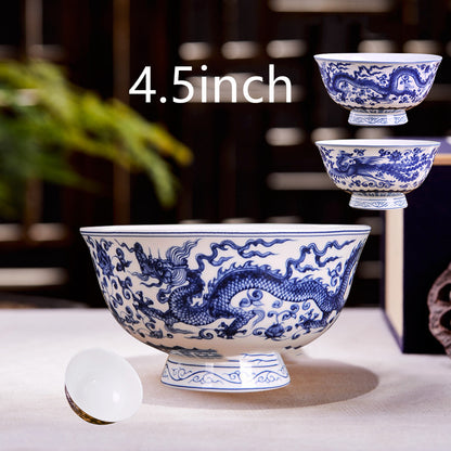 Household Noodle Bowls Ceramic Bone China For Eating