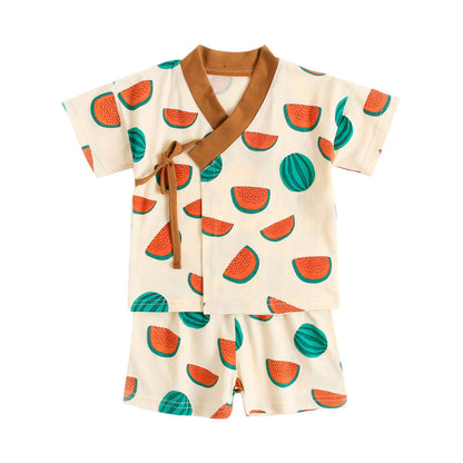 Suit Fruit Baby Clothes Short Sleeve Home Clothes