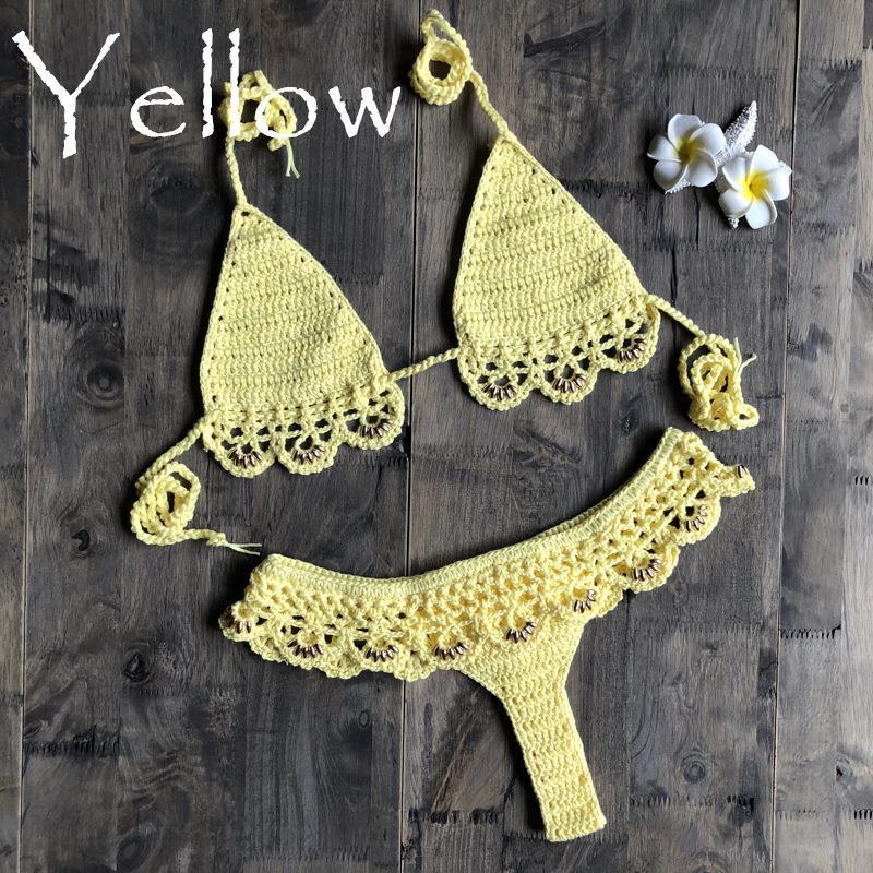 Beach Bikini Handmade Accessories Split Swimsuit