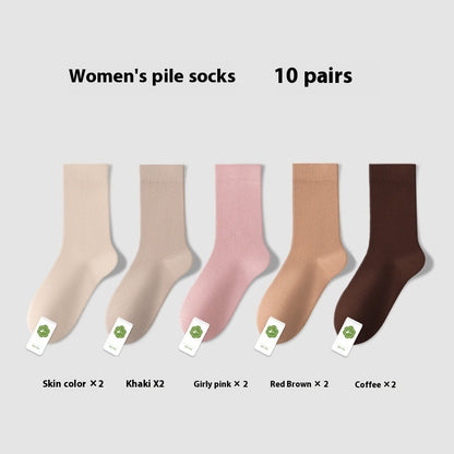 Spring And Summer Thin Anti-Pilling Pure Cotton Women's Socks Sweat-absorbent Breathable