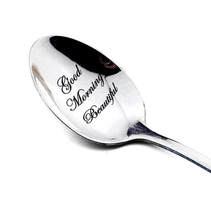 Valentine's day stainless steel long handle spoon