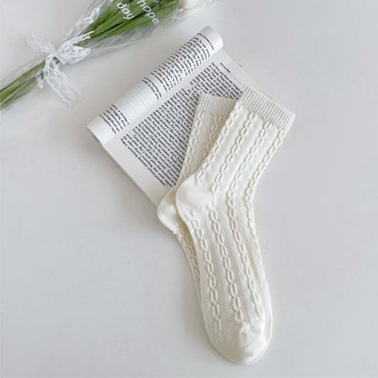 Women's Fashion Retro Twist Tube Socks