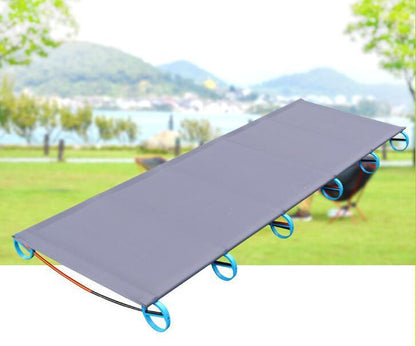 Concave and convex outdoor light aluminum alloy single camp bed, office lunch bed camping portable folding bed AT6746