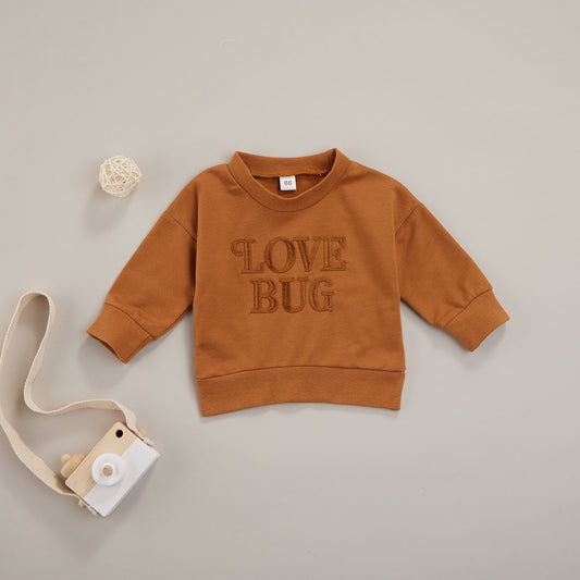 Children's Fashion Personalized Embroidered Letter Sweater