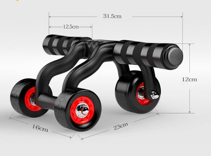 Three-wheel abdominal wheel