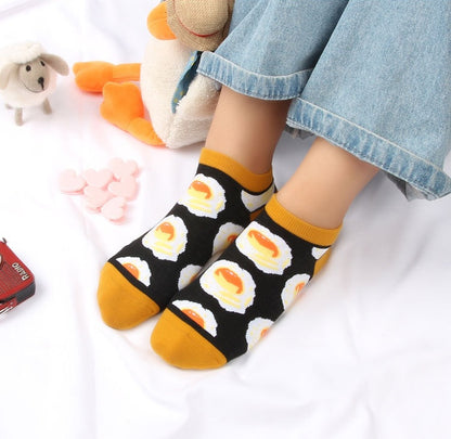 Fruit socks cartoon avocado female cotton socks