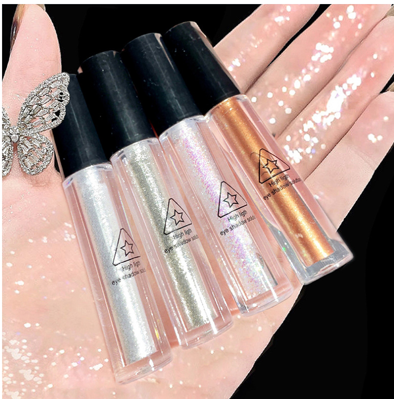 Pearlescent Shiny Eyeshadow Waterproof Long Lasting Diamond Glitter Liquid Eye Shadow Makeup Highlighter Pigment Cosmetics