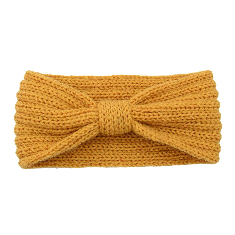 European and American flat stitch bow headband