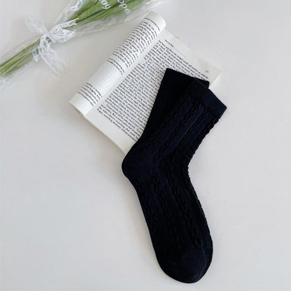 Women's Fashion Retro Twist Tube Socks