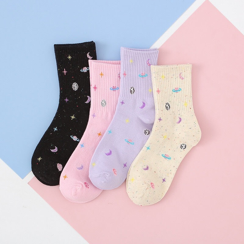 Cosmic starry female socks