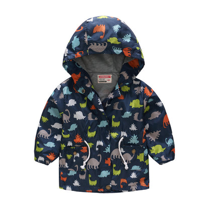 Spring And Autumn Thin Hooded Baby Cute Zipper Sweater Children's Jacket