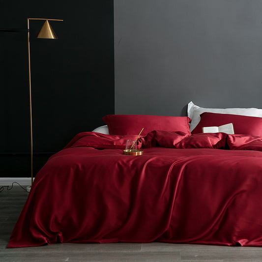 High-grade 80 double-sided solid color Tencel duvet cover