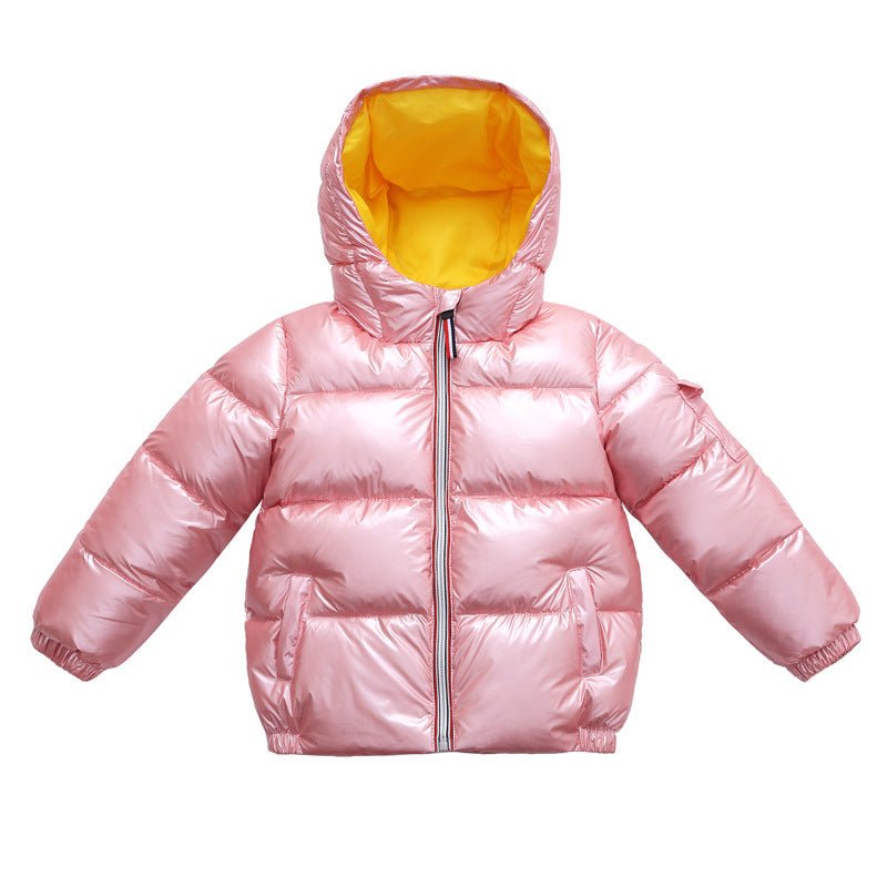 Children's shiny down jacket winter down jacket