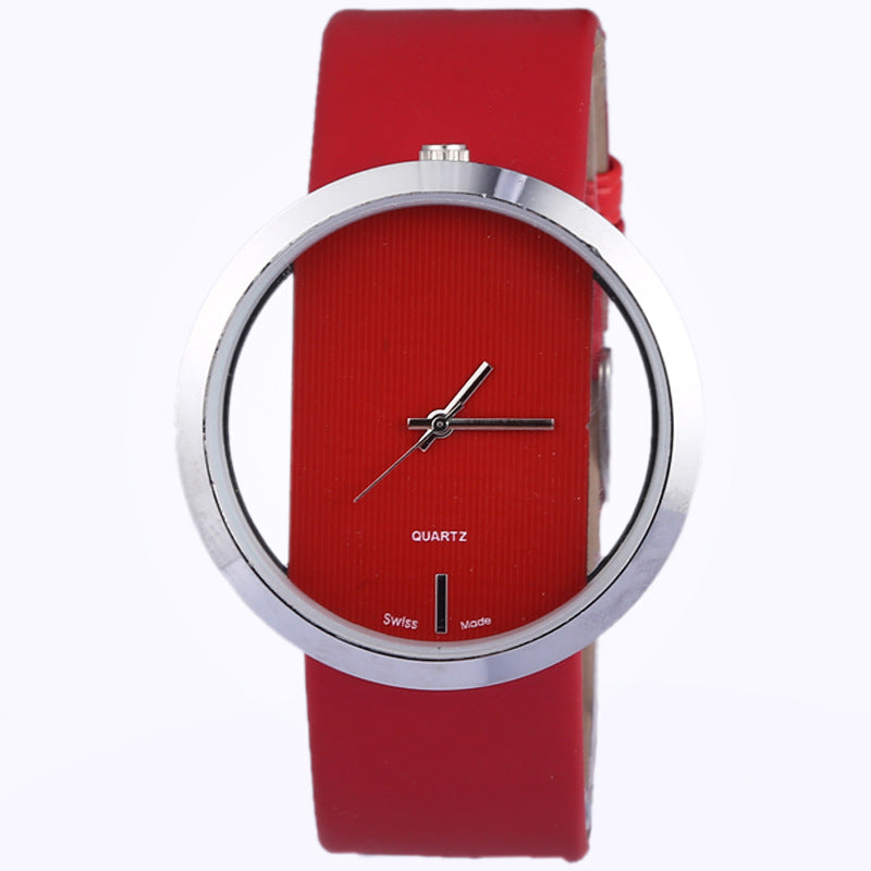 Trendy fashion ladies hollow creative quartz watch