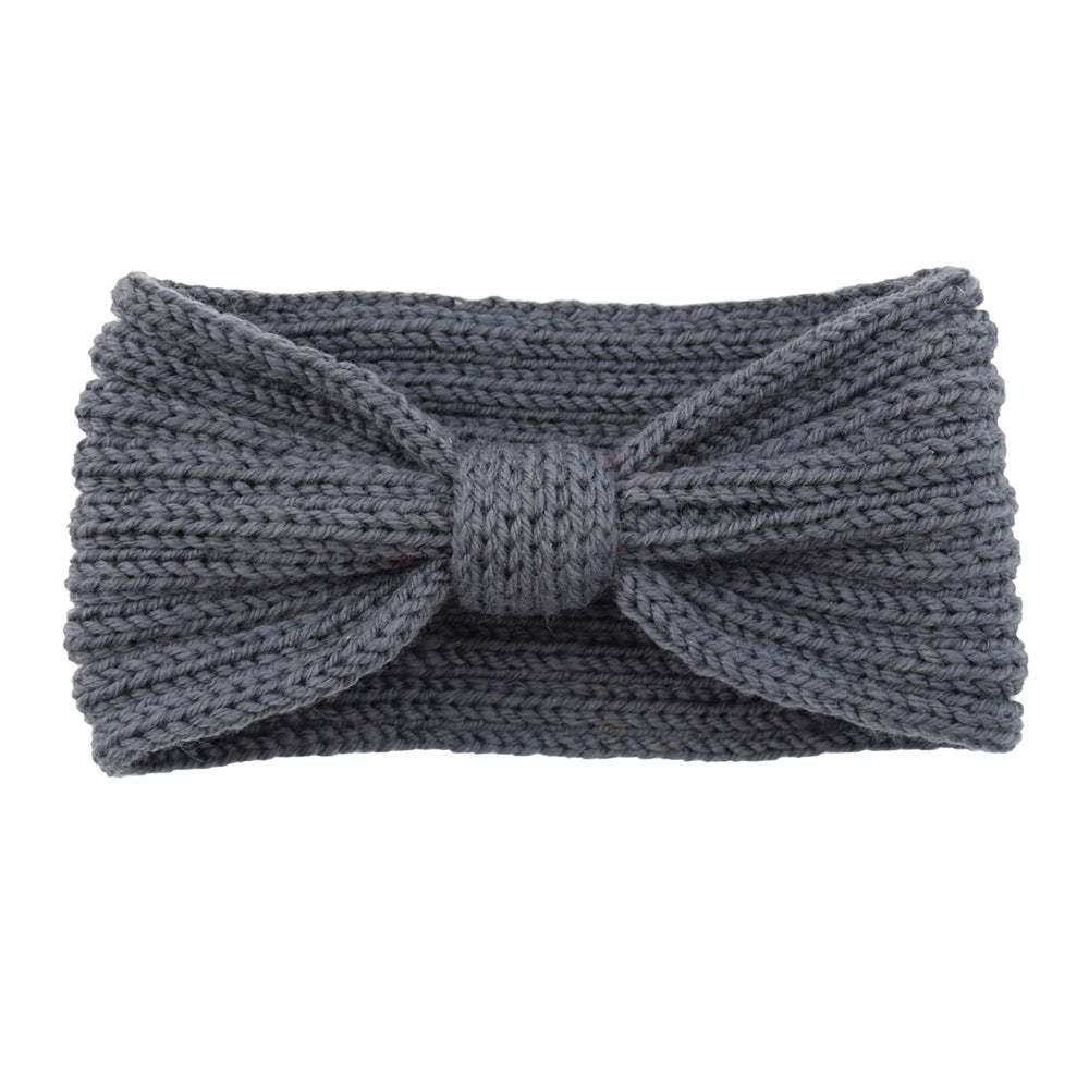 European and American flat stitch bow headband