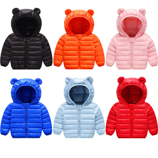 Children's down jacket autumn and winter warm coat light cotton padded coat