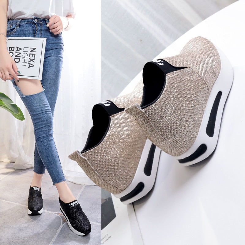 Round head solid color wild women's shoes